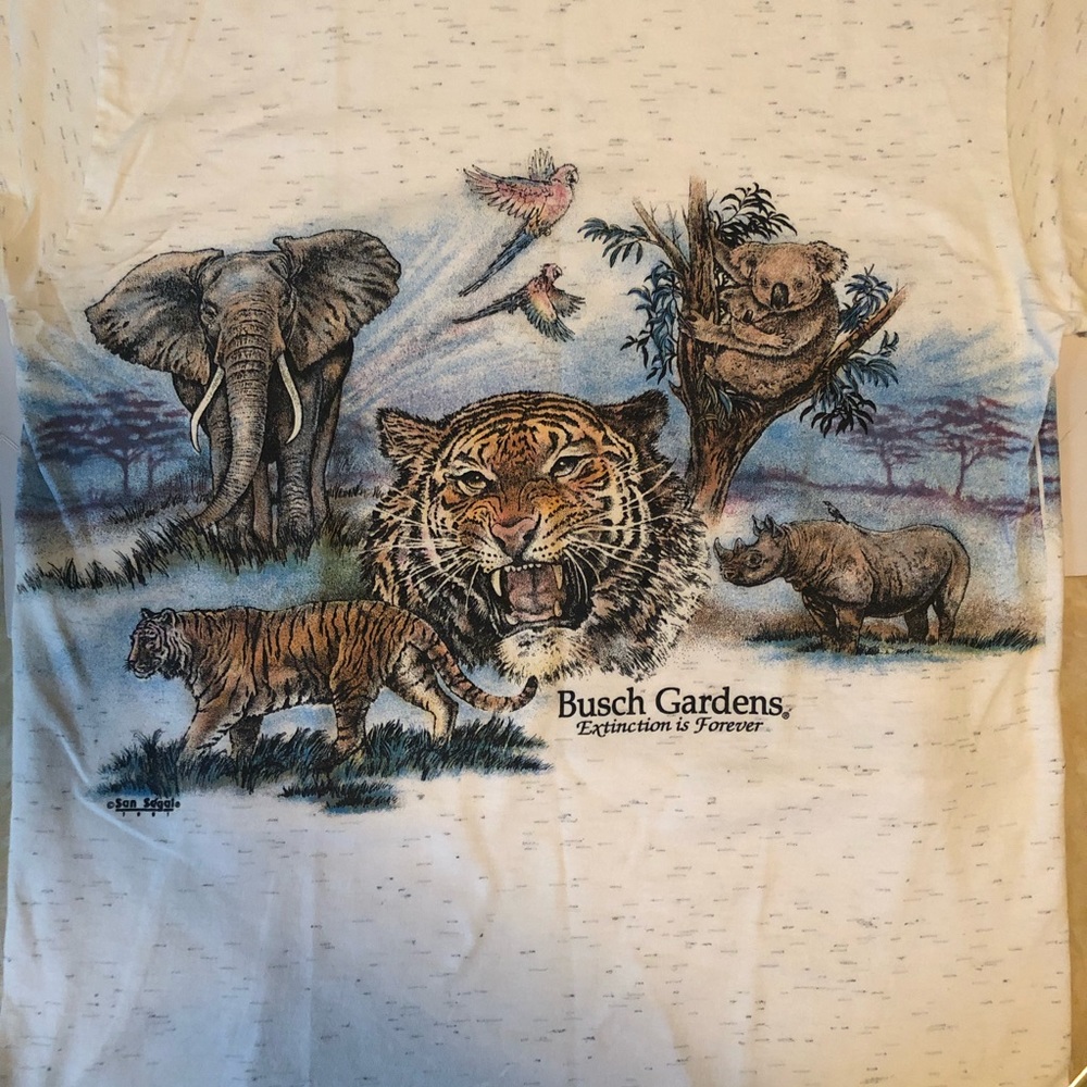 Vintage 1991 Busch Gardens SanSegal T Shirt
